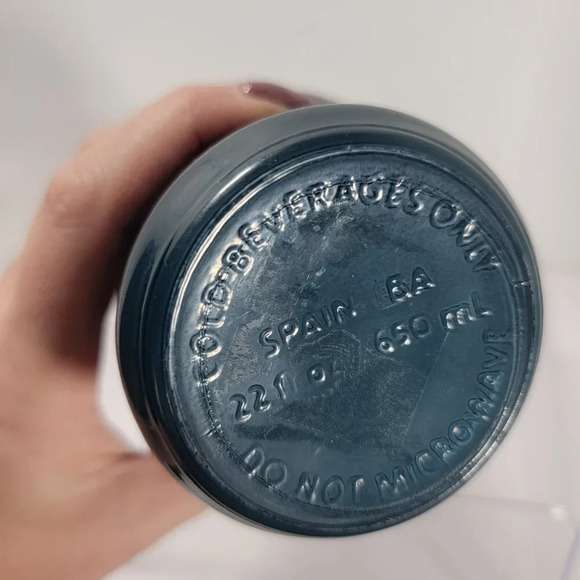 Starbucks‎ Recycled Glass Water Bottle 22oz Blue/Green Iridescent SPAIN - Picture 6 of 6